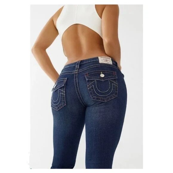 True Religion Joey Big T Stitch Flare Jeans 28" - Picture 2 of 5